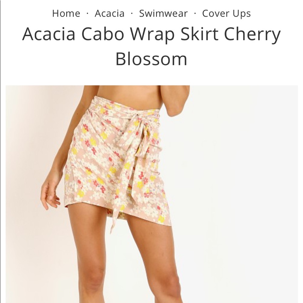 Acacia Swimwear CABO skirt in Cherry Blossom 🌸